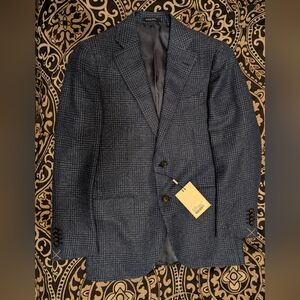 Suitsupply Blue Glen Check 3-piece Suit 36S